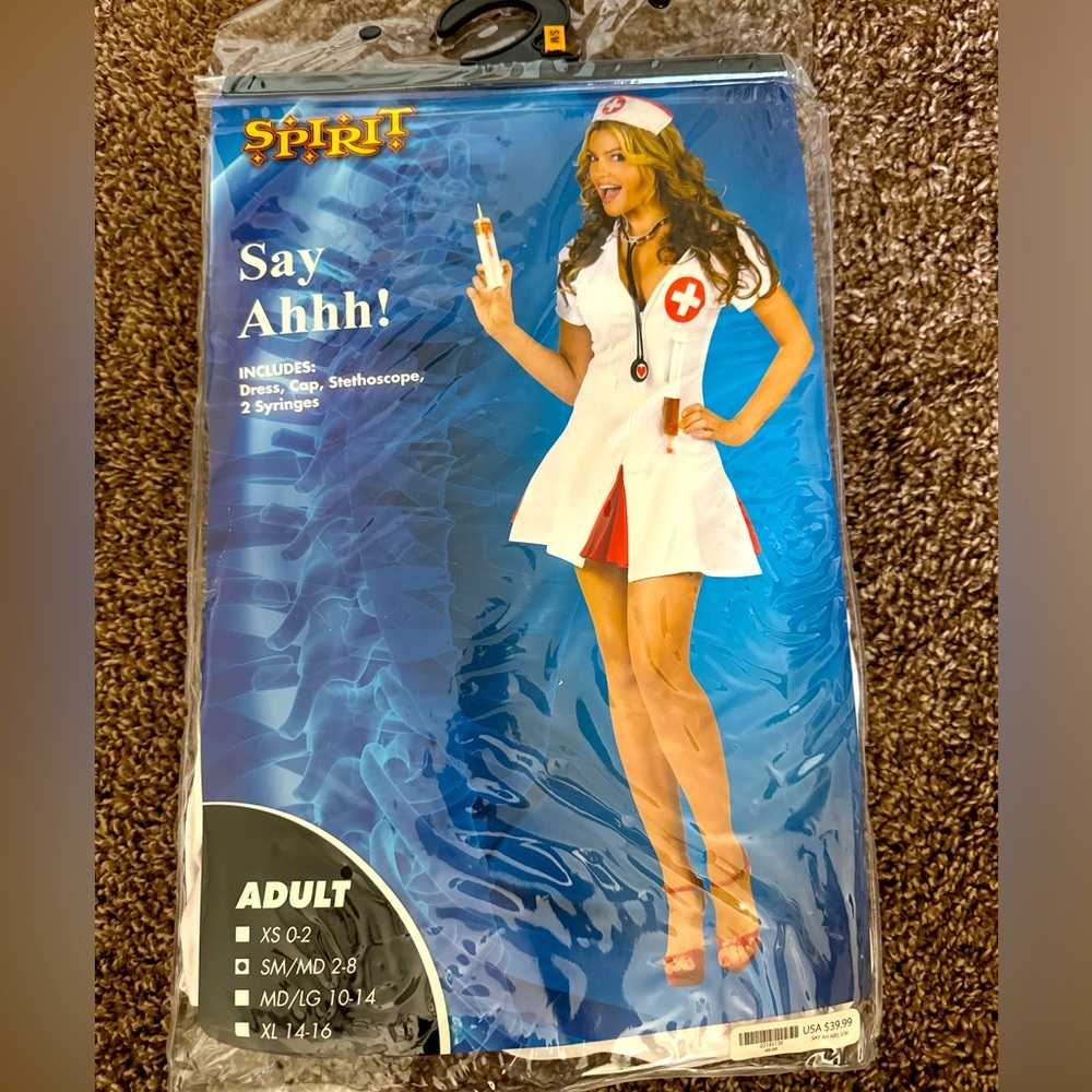 HALLOWEEN - Say Ahh! Nurse - Size S/M {Couples Costume - Hospital Patient}